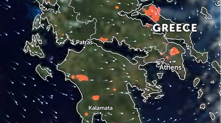 Πυρκαγιές από δορυφόρο