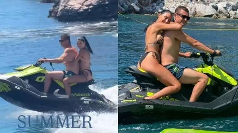 Ιωάννα Μπούκη - Αντώνης Σρόιτερ: Σκίζουν τα κύματα με το τζετ σκι στη Σκιάθο [βίντεο]