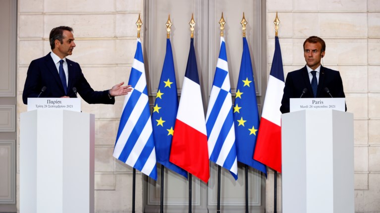 Μητσοτάκης Μακρόν φρεγάτες