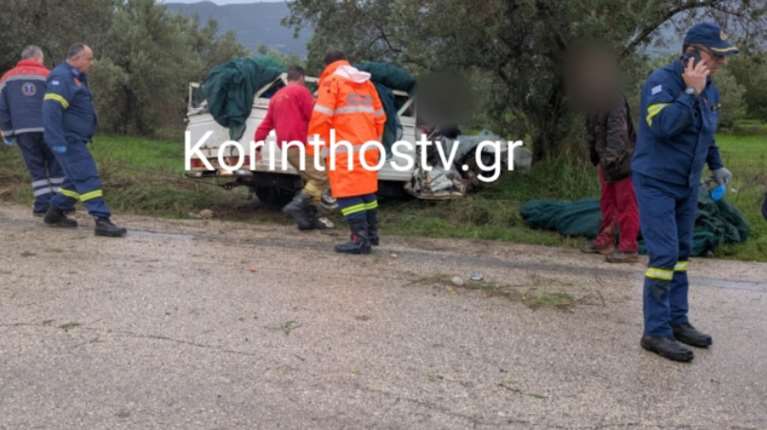 Τροχαίο με εγκλωβισμένο κοντά στον Κουταλά Κορινθίας [εικόνες - βίντεο]