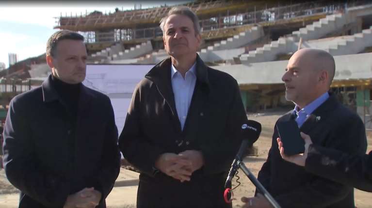 Μητσοτάκης και Αλαφούζος στον Βοτανικό: "Τον Μάιο του 2027 θα είναι έτοιμο το γήπεδο του Παναθηναϊκού"