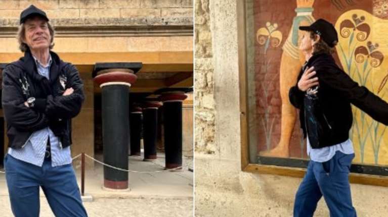 Ο Μικ Τζάγκερ ενθουσιάστηκε με την Κνωσό: &quot;Κάπου στη Μεσόγειο, αλλά πού;&quot; [εικόνες]