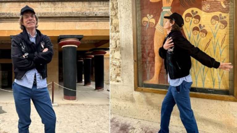 Ο Μικ Τζάγκερ ενθουσιάστηκε με την Κνωσό: &quot;Κάπου στη Μεσόγειο, αλλά πού;&quot; [εικόνες]