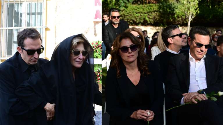 Κηδεία Αλέκου Φλαμπουράρη: Συντετριμμένη η σύζυγός του, Εύη - Στο πλευρό της ο Τσίπρας και η Μπέτυ [εικόνες]