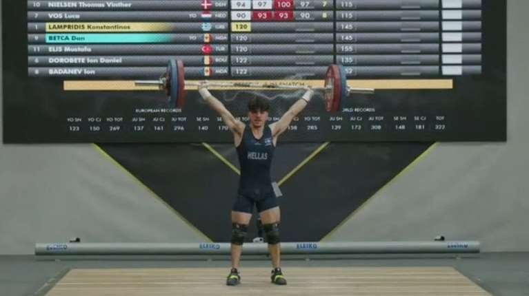 Ασημένιο μετάλλιο στο Ευρωπαϊκό Πρωτάθλημα Άρσης Βαρών κατέκτησε ο Κωνσταντίνος Λαμπρίδης