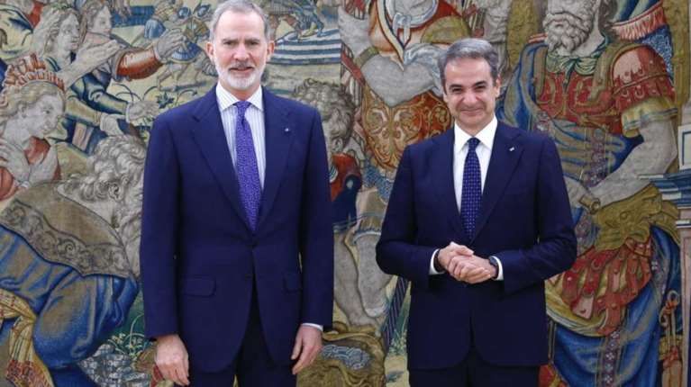 Συνάντηση Κυριάκου Μητσοτάκη με τον Βασιλιά Φελίπε στη Μαδρίτη