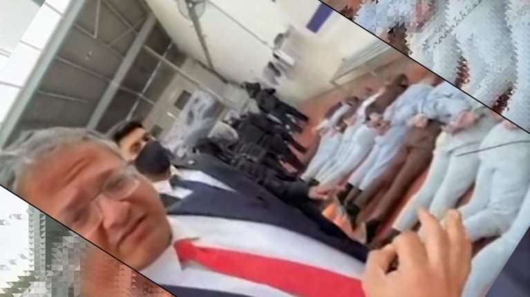 Ακροδεξιός υπουργός του Ισραήλ ποζάρει μπροστά σε αλυσοδεμένους Παλαιστίνιους και ζητά θανατική ποινή