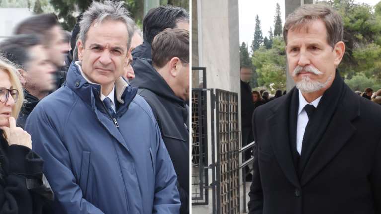 Κυριάκος Μητσοτάκης και Μαρέβα στην κηδεία του βιομήχανου Νίκου Στασινόπουλου - Παρών και ο Παύλος Ντε Γκρες