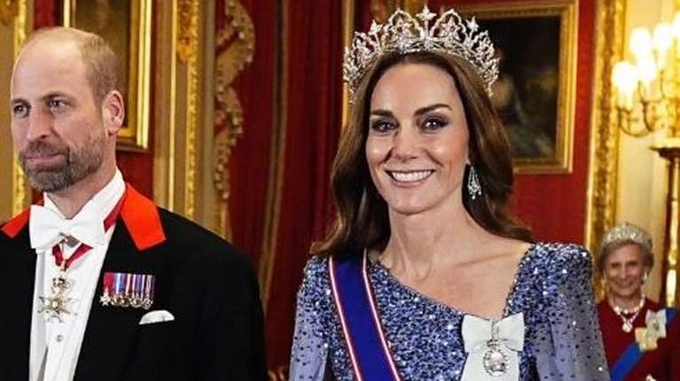 Με σπάνια τιάρα η Κέιτ Μίντλετον: Απαστράπτουσα στο γιορτινό δείπνο προς τιμήν του Γερμανού προέδρου