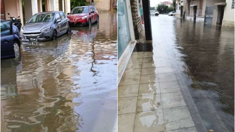 &quot;Ποτάμια&quot; οι δρόμοι στο Μεσολόγγι: Μεγάλες καταστροφές από τη βροχόπτωση σε σπίτια και επιχειρήσεις [εικόνες]
