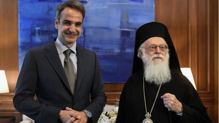 Μητσοτάκης - Αρχιεπίσκοπος Αλβανίας