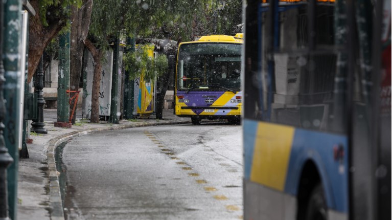 λεωφορεία χιόνι