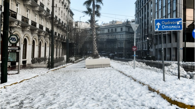 χιονια αθηνα
