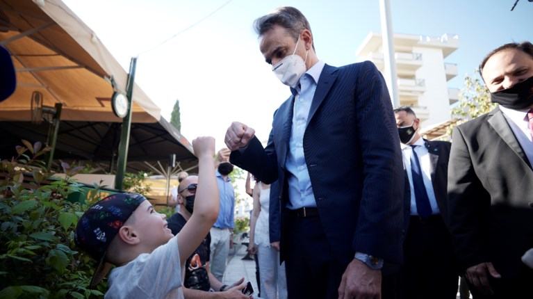 Ο Κυριάκος Μητσοτάκης στην Καλαμαριά