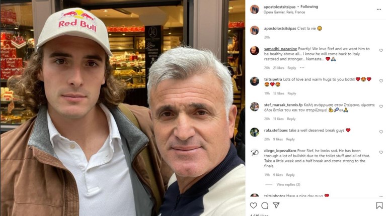 ΣΤΕΦΑΝΟΣ ΤΣΙΤΣΙΠΑΣ ΜΕ ΤΟΝ ΠΑΤΕΡΑ ΤΟΥ INSTAGRAM.