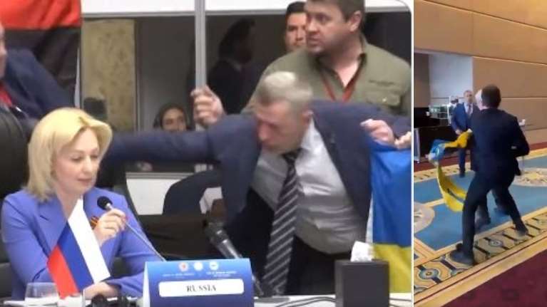 Πιάστηκαν στα χέρια Ουκρανοί και Ρώσοι διπλωμάτες, στη συνέλευση του Εύξεινου Πόντου στην Τουρκία [Βίντεο]