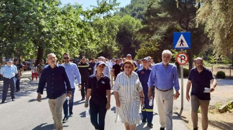 Αρχαία Ολυμπία: Άσκηση πυρόσβεσης παρουσία Μενδώνη-Στυλιανίδη