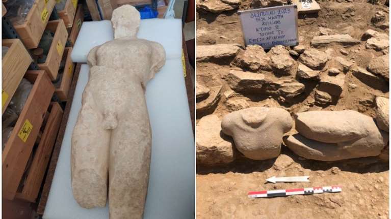 Ανασκαφές στο Δεσποτικό: Βρέθηκε εντυπωσιακό άγαλμα από παριανό μάρμαρο και νέο κτίριο 4 δωματίων [εικόνες]