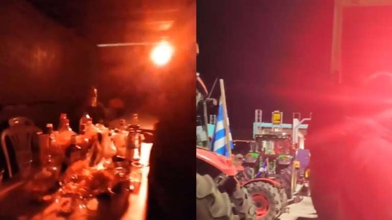 Μεράκλωσαν στο Κιάτο: Αγρότες και κτηνοτρόφοι έστησαν... μπουζούκια στο μπλόκο [βίντεο]