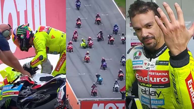 Απίθανο σκηνικό στο Moto GP: Απρόσεκτος αναβάτης έπεσε σε άλλη μοτοσικλέτα την ώρα που έπαιρναν θέση στην εκκίνηση [βίντεο]