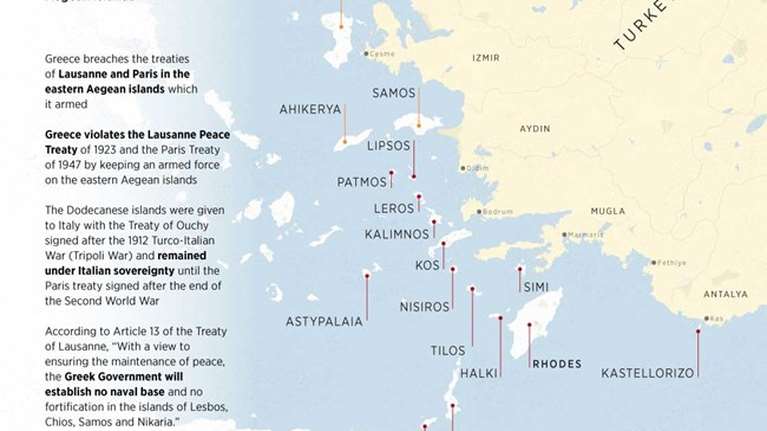 Σε θέση "μάχης" τα ΜΜΕ του Ερντογάν: Τα 18 ελληνικά νησιά που ζητούν να αποστρατικοποιηθούν [Χάρτης]
