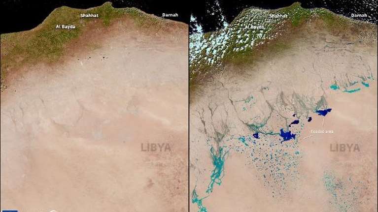 Αποκαλυπτική εικόνα: Η Σαχάρα γέμισε λίμνες και ποτάμια από την κακοκαιρία Daniel