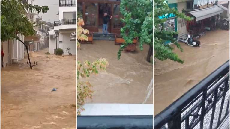 Κακοκαιρία Daniel: Χειροτερεύει η κατάσταση στη Σκιάθο - Οι δρόμοι έχουν μετατραπεί σε ορμητικούς χειμάρρους [βίντεο]