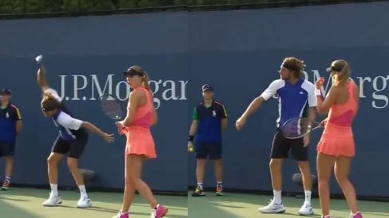 Τρόμαξε την Μπαντόσα ο Τσιτσιπάς με τα νεύρα του- Πέταξε στο κορτ τη ρακέτα του μπροστά της [βίντεο]