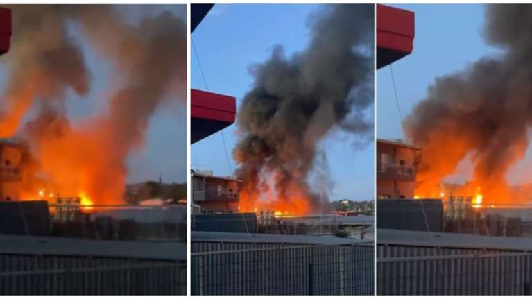 Μεγάλη φωτιά σε μάντρα σκαφών στη Βάρη - Επί τόπου ισχυρή δύναμη της Πυροσβεστικής [εικόνες - βίντεο]