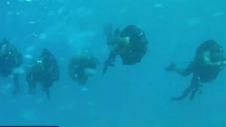 Δείτε την ανακατάληψη βραχονησίδας από τα &quot;βατράχια&quot; του ΠΝ - Βίντεο