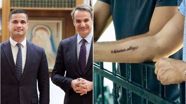 &quot;Ήταν χένα, έσβησε με το νερό&quot;: Η απάντηση Καρανικόλα για το τατουάζ ΚΙΝΑΛ και τη μεταγραφή του στη ΝΔ