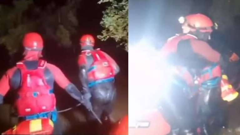 Κακοκαιρία Bora: Η συγκινητική στιγμή που άνδρες της ΕΜΑΚ αγκαλιάζονται μετά από διάσωση που έκαναν [βίντεο]