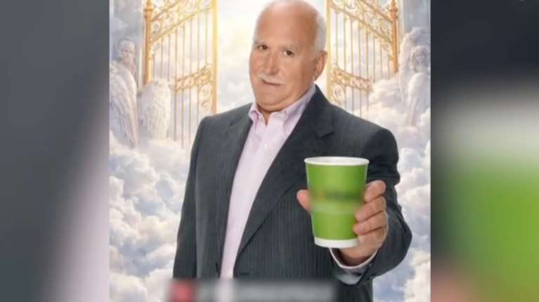 Σάλος στη Μεσσήνη: Καφενείο διαφημίζει τον καφέ του με τον Γιώργο Παπαδάκη στον...παράδεισο [βίντεο]