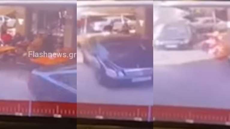Χανιά: Η στιγμή που αυτοκίνητο θερίζει τους θαμώνες σε εστιατόριο- Σοκαριστικό βίντεο