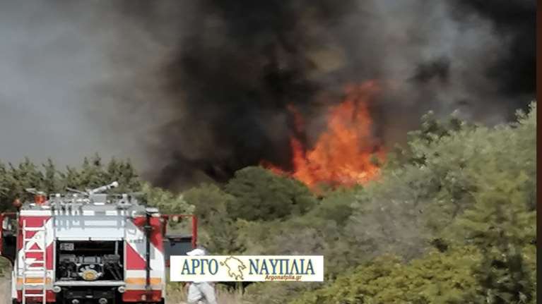 Μεγάλη και επικίνδυνη φωτιά στο Κρανίδι στην Αργολίδα - Μήνυμα 112 για εκκένωση -  Μάχη και στην Τουρκολέκα Αρκαδίας