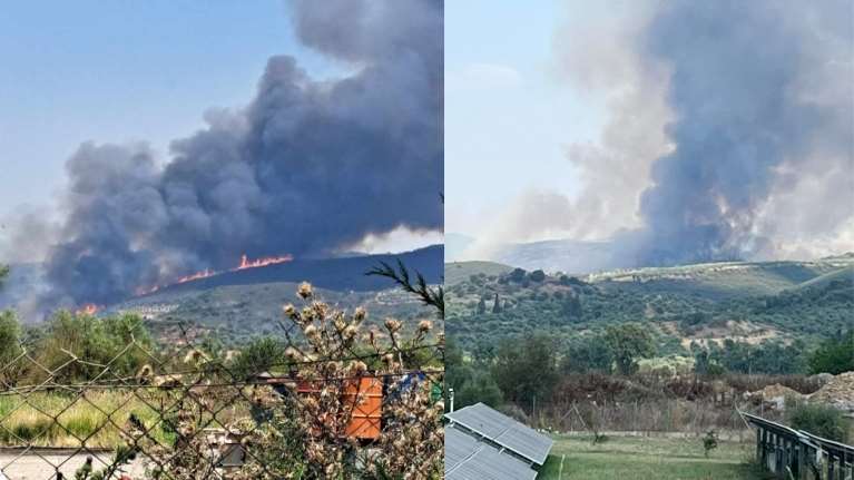 Φωτιά στη Σπάρτη: Ανεξέλεγκτες διαστάσεις πήρε η πυρκαγιά στο Πυργί- Τέσσερα μεγάλα μέτωπα μήκους 5 χλμ.