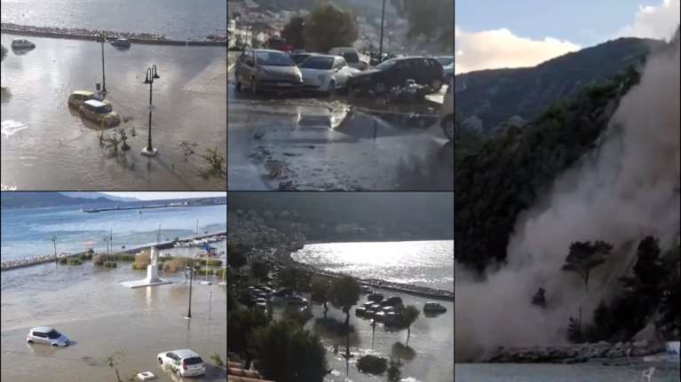 Σεισμός στη Σάμο: Κατολίσθηση στα Αυλάκια -  Ένα με τη θάλασσα όλο το παραλιακό μέτωπο στο Βαθύ [Βίντεο]