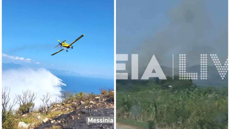 Συναγερμός για φωτιές σε Ηλεία, Μεσσηνία και Μυτιλήνη: Μεγάλες επιχειρήσεις για την κατάσβεσή τους