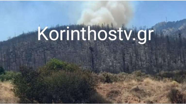 Φωτιά στην Κορινθία: Nέα μεγάλη αναζωπύρωση πάνω από τη Λαύκα στον Φενεό - Δοκιμάζεται ξανά η περιοχή