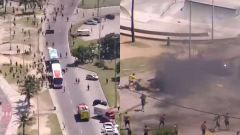 Άγρια επεισόδια από οπαδούς της Πενιαρόλ στο Ρίο ντε Τζανέιρο- Πάνω από 200 συλλήψεις, πυρπόλησαν λεωφορείο και μηχανάκια