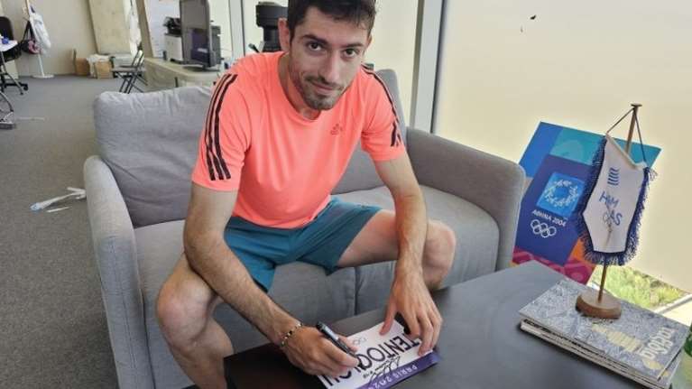 Ο δις &quot;χρυσός&quot; Ολυμπιονίκης Μίλτος Τεντόγλου... στο Ολυμπιακό Μουσείο της Λωζάνης