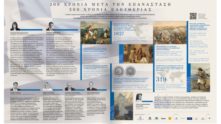 Κυκλοφόρησε η τετρασέλιδη αναμνηστική έκδοση της Επιτροπής &quot;Ελλάδα 2021&quot; για την 25η Μαρτίου