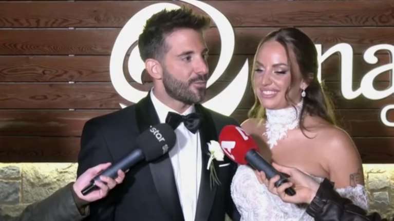 Ανδρομάχη &amp; Γιώργος Λιβάνης στις πρώτες δηλώσεις μετά τον γάμο τους - Η παράδοση που τήρησε η νύφη