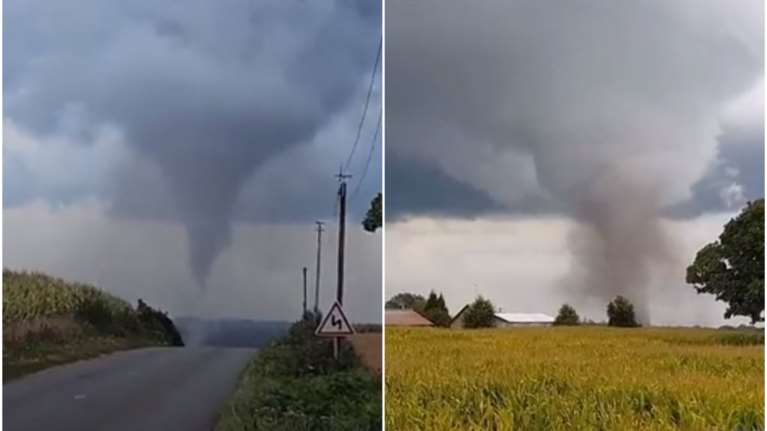 Γαλλία: Η στιγμή που χτυπάει τεράστιος ανεμοστρόβιλος [βίντεο]