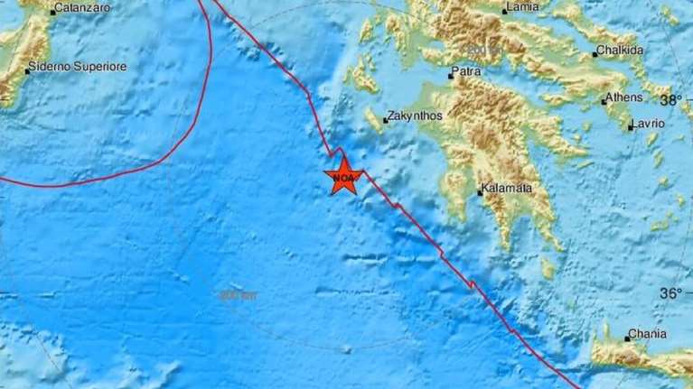 Σεισμός  5,3 Ρίχτερ  στη Ζάκυνθο - Η δόνηση έγινε αισθητή στην Αχαΐα