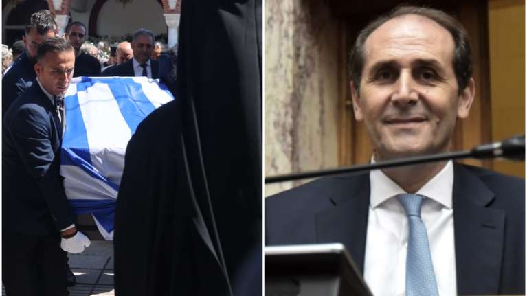 Σε κλίμα βαθιάς οδύνης το τελευταίο αντίο στον Απόστολο Βεσυρόπουλο – Τυλιγμένο με την ελληνική σημαία το φέρετρό του