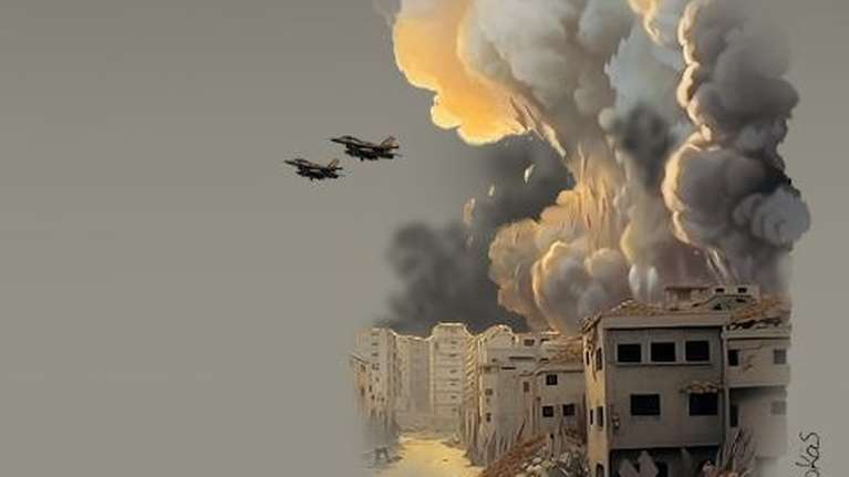 Αρκάς: Το σκίτσο &quot;γροθιά στο στομάχι&quot; για τον πόλεμο στο Ισραήλ