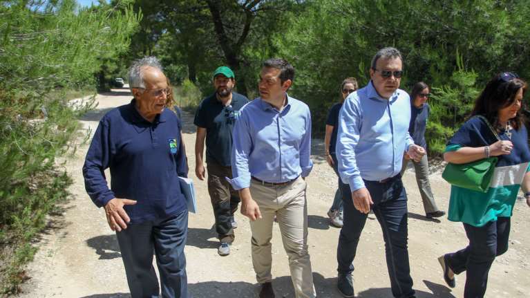 Στο Πάρκο Σχινιά ο Αλέξης Τσίπρας: &quot;Περιβαλλοντοκτόνο το νομοσχέδιο της κυβέρνησης&quot; [Εικόνες]