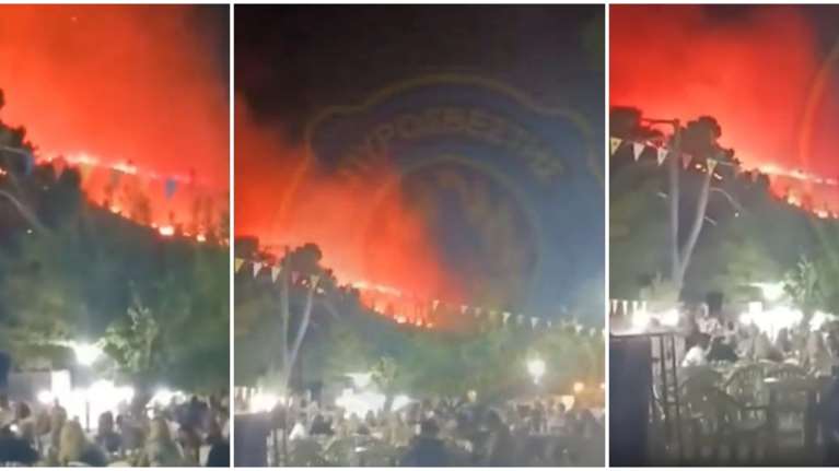 Απίστευτο βίντεο από τη Ζάκυνθο: Το νησί καιγόταν και κάποιοι συνέχιζαν το γλέντι σε πανηγύρι