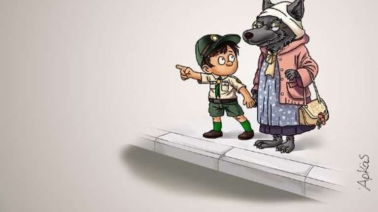 Αρκάς: Ο κακός λύκος που... παγιδεύει αθώα θύματα [εικόνα]